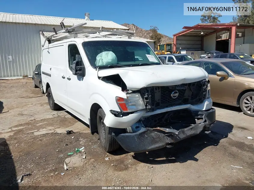 NISSAN NV 2016, VIN 1N6AF0KY6GN811172