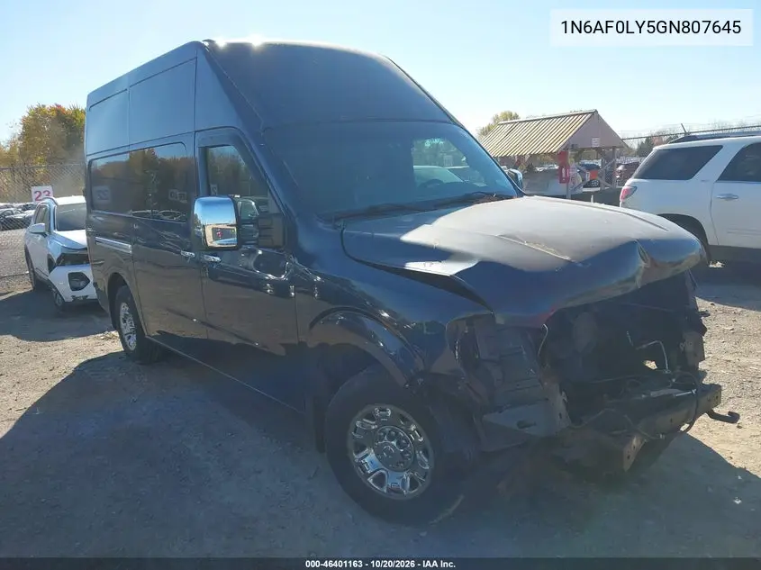 NISSAN NV 2016, VIN 1N6AF0LY5GN807645