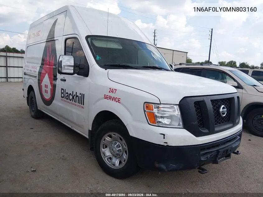 NISSAN NV 2021, VIN 1N6AF0LY0MN803160