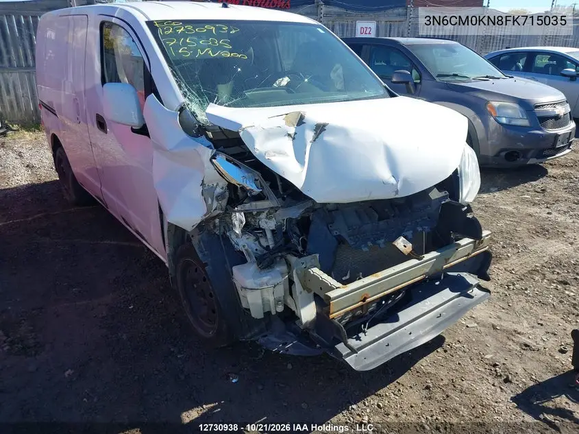NISSAN NV200 2015, VIN 3N6CM0KN8FK715035