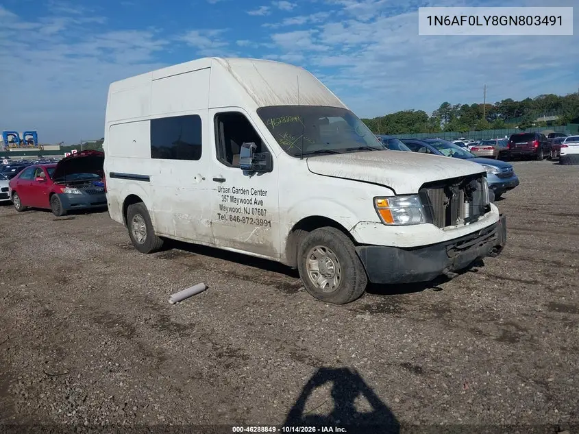 NISSAN NV350 CARAVAN 2016, VIN 1N6AF0LY6GN803491