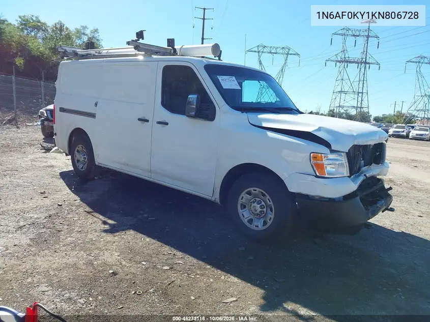 NISSAN NV350 CARAVAN 2019, VIN 1N6AF0KY1KN806728