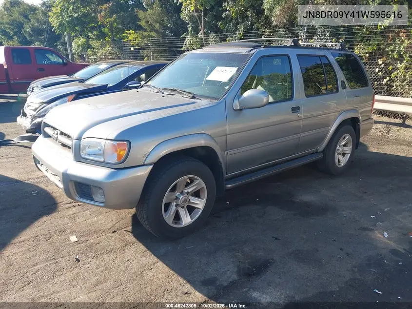 2001 NISSAN PATHFINDER VIN JN8DR09Y41W595616 — фото 2
