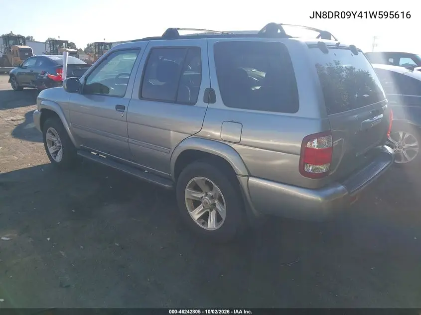 2001 NISSAN PATHFINDER VIN JN8DR09Y41W595616 — фото 3