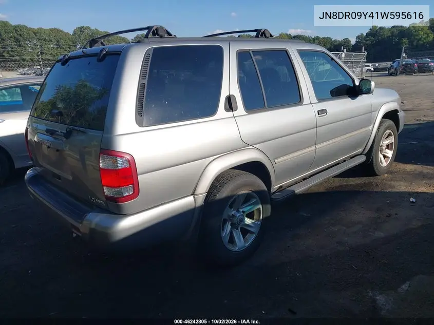 2001 NISSAN PATHFINDER VIN JN8DR09Y41W595616 — фото 4