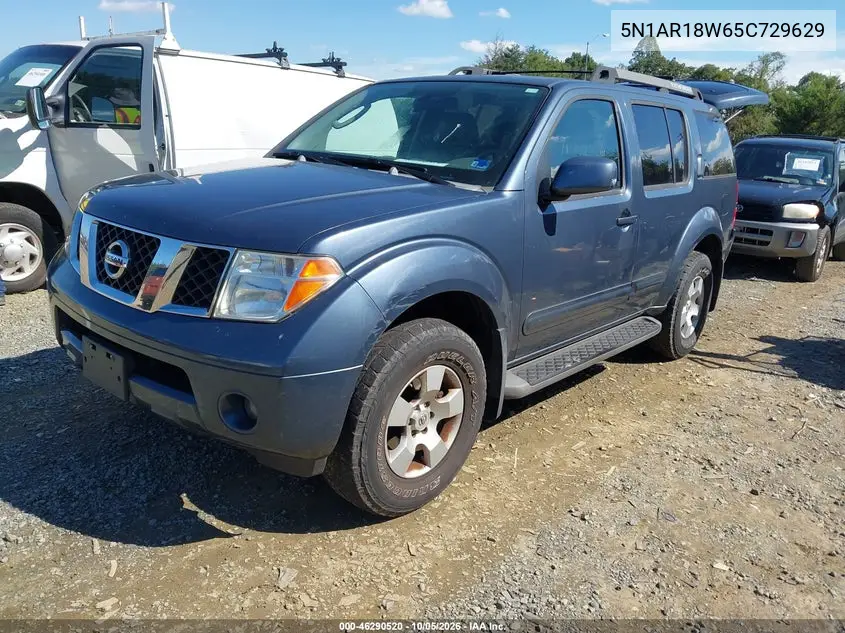 2005 NISSAN PATHFINDER VIN 5N1AR18W65C729629 — фото 2