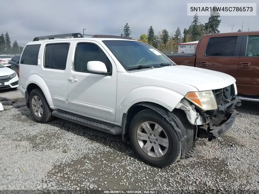NISSAN PATHFINDER 2005, VIN 5N1AR18W45C786573