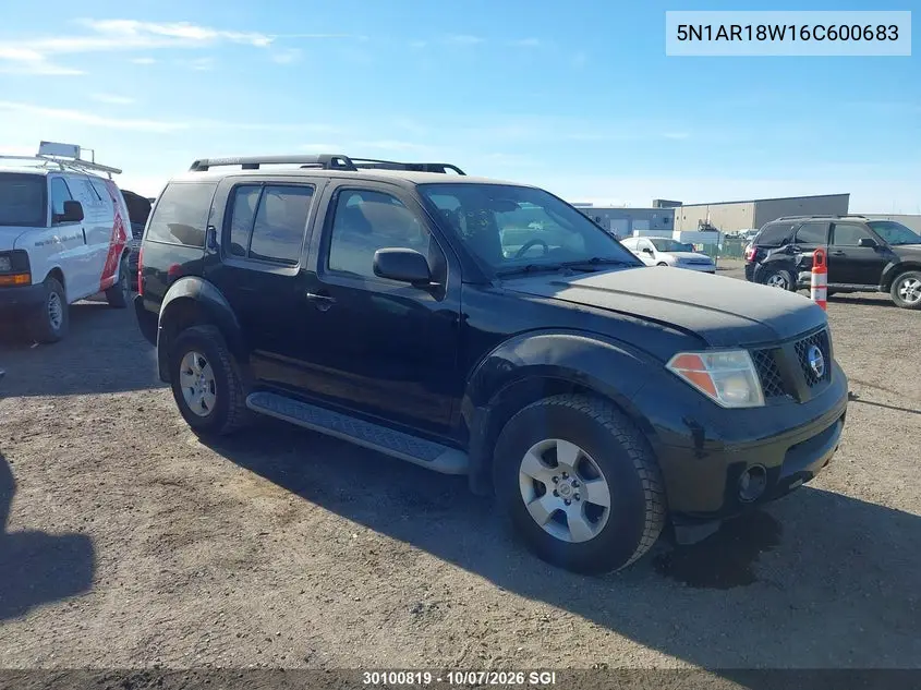 NISSAN PATHFINDER 2006, VIN 5N1AR18W16C600683