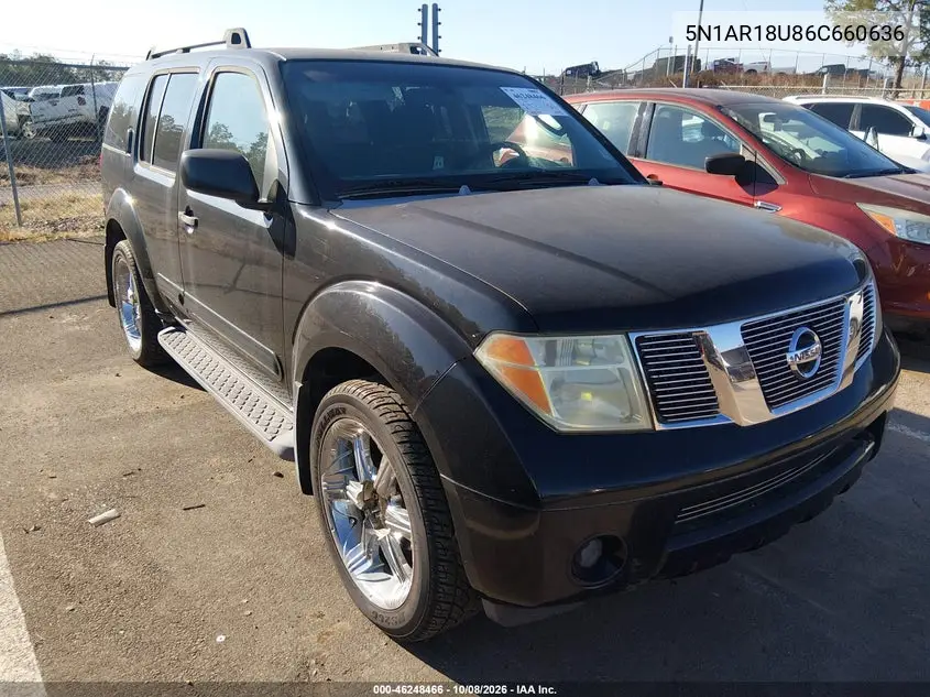 NISSAN PATHFINDER 2006, VIN 5N1AR18U86C660636