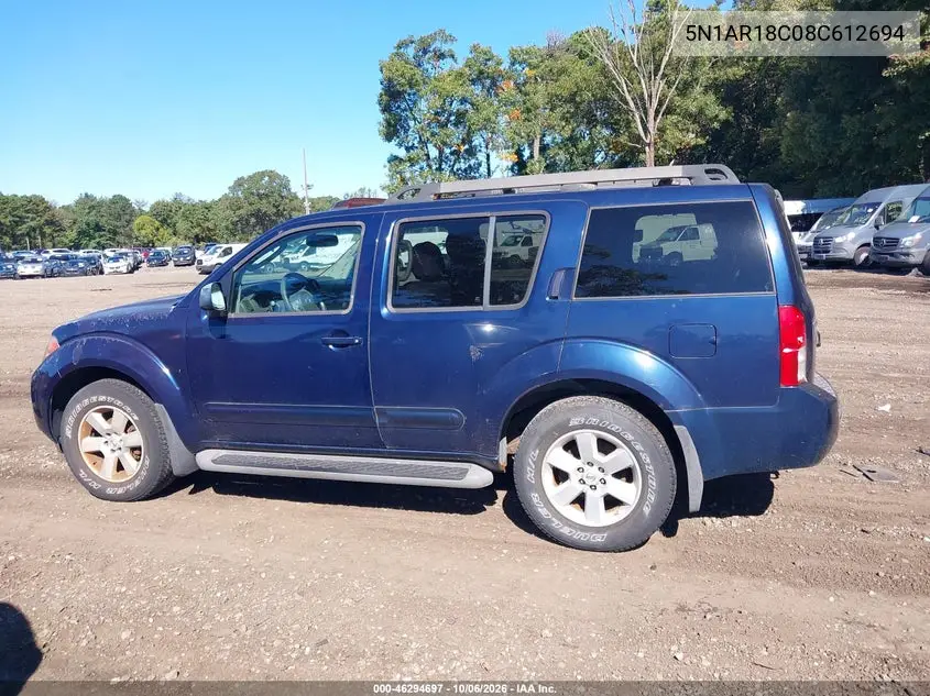 2008 NISSAN PATHFINDER VIN 5N1AR18C08C612694 — фото 14