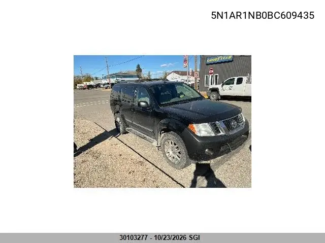 NISSAN PATHFINDER 2011, VIN 5N1AR1NB0BC609435