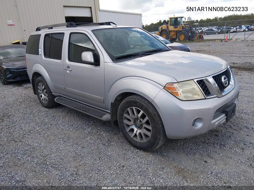 NISSAN PATHFINDER 2011, VIN 5N1AR1NN0BC623233