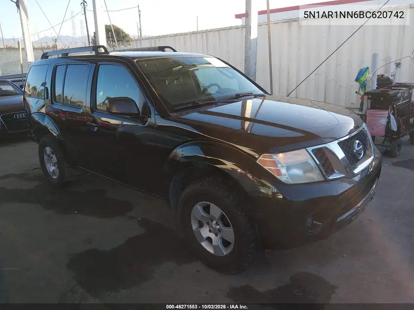 NISSAN PATHFINDER 2011, VIN 5N1AR1NN6BC620742