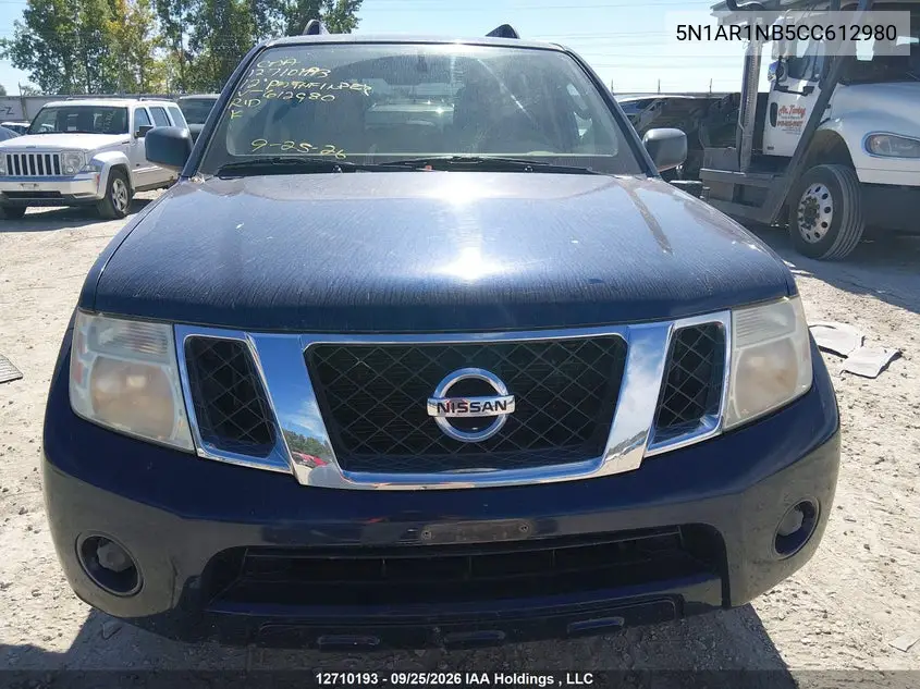 2012 NISSAN PATHFINDER VIN 5N1AR1NB5CC612980 — фото 12