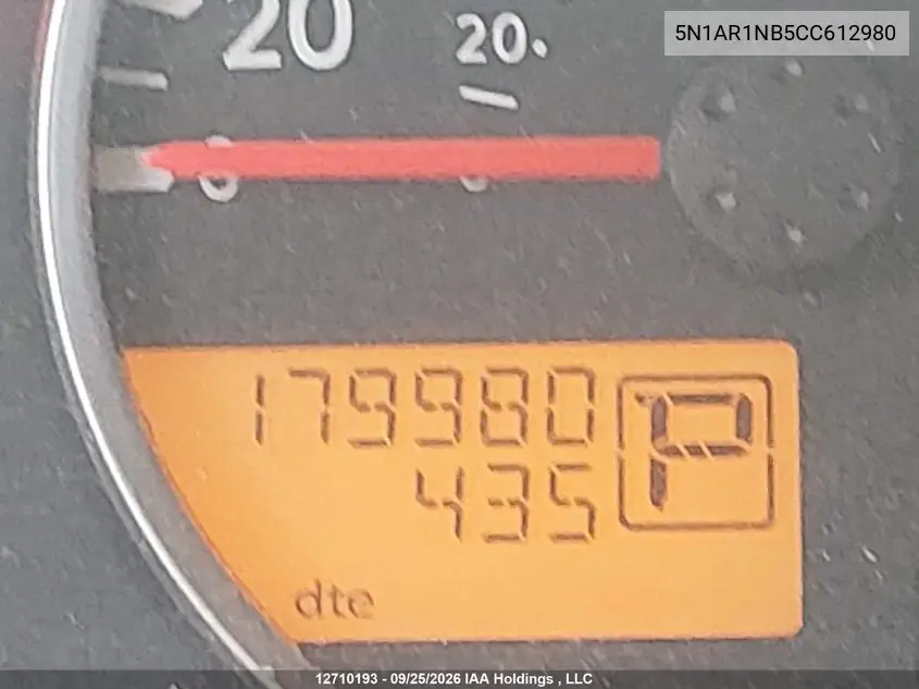2012 NISSAN PATHFINDER VIN 5N1AR1NB5CC612980 — фото 15