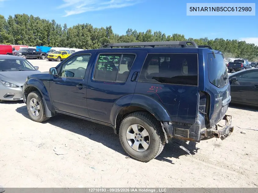 2012 NISSAN PATHFINDER VIN 5N1AR1NB5CC612980 — фото 3