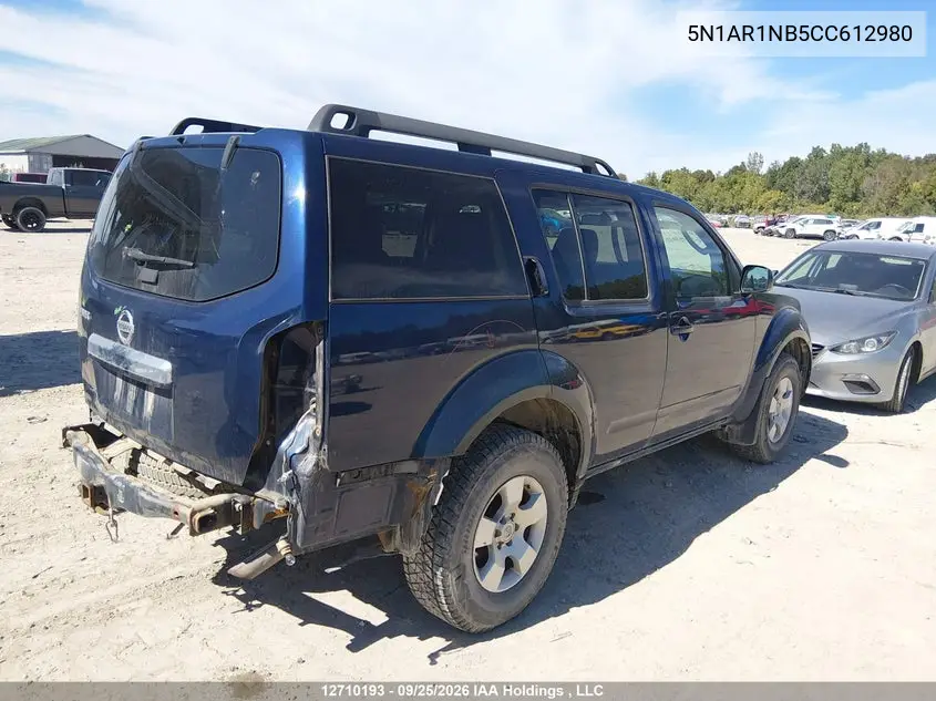 2012 NISSAN PATHFINDER VIN 5N1AR1NB5CC612980 — фото 4
