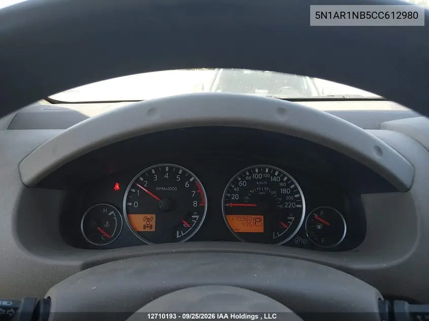 2012 NISSAN PATHFINDER VIN 5N1AR1NB5CC612980 — фото 7
