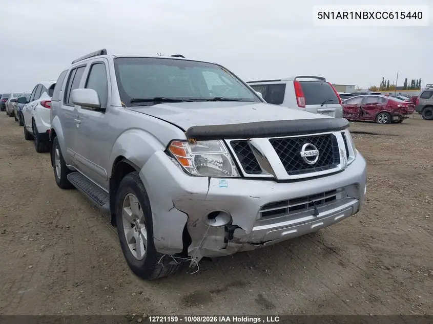 NISSAN PATHFINDER 2012, VIN 5N1AR1NBXCC615440