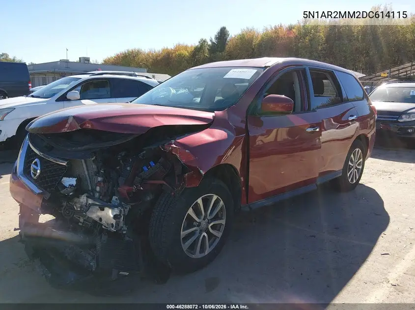 2013 NISSAN PATHFINDER VIN 5N1AR2MM2DC614115 — фото 2