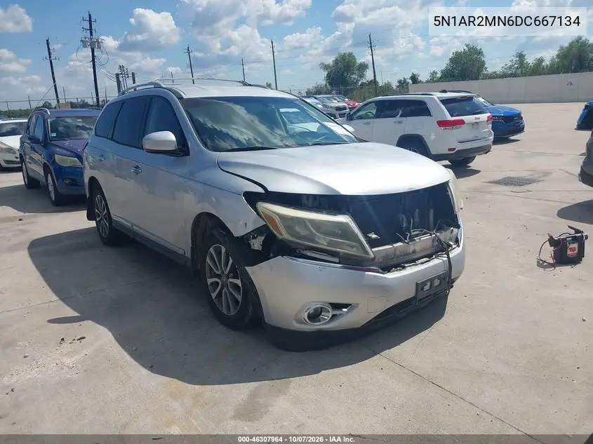NISSAN PATHFINDER 2013, VIN 5N1AR2MN6DC667134