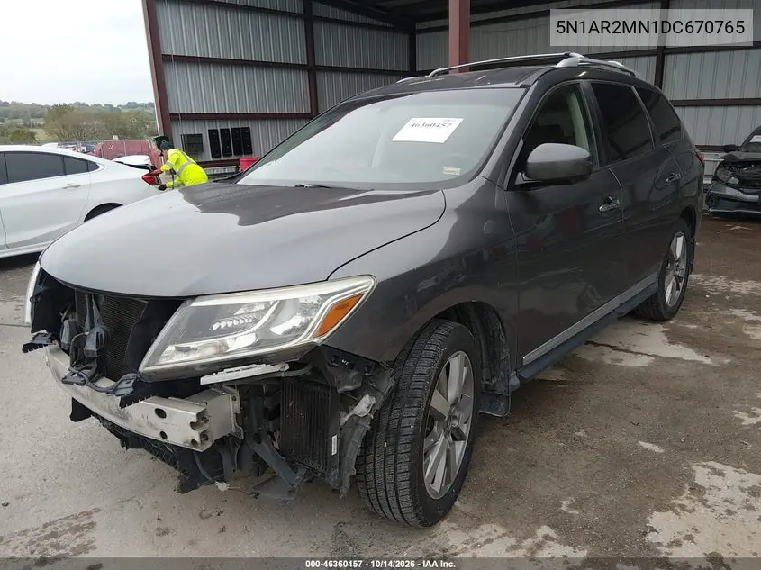 2013 NISSAN PATHFINDER VIN 5N1AR2MN1DC670765 — фото 2