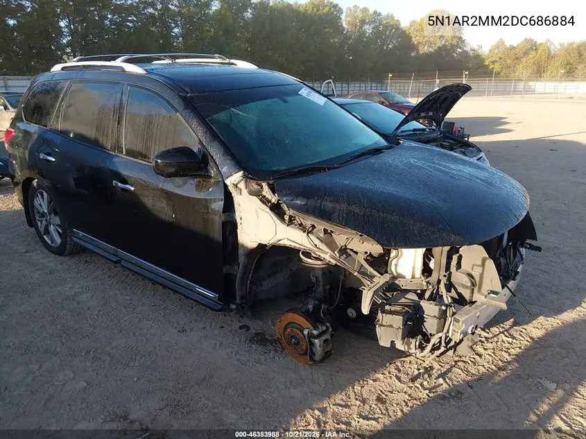 NISSAN PATHFINDER 2013, VIN 5N1AR2MM2DC686884