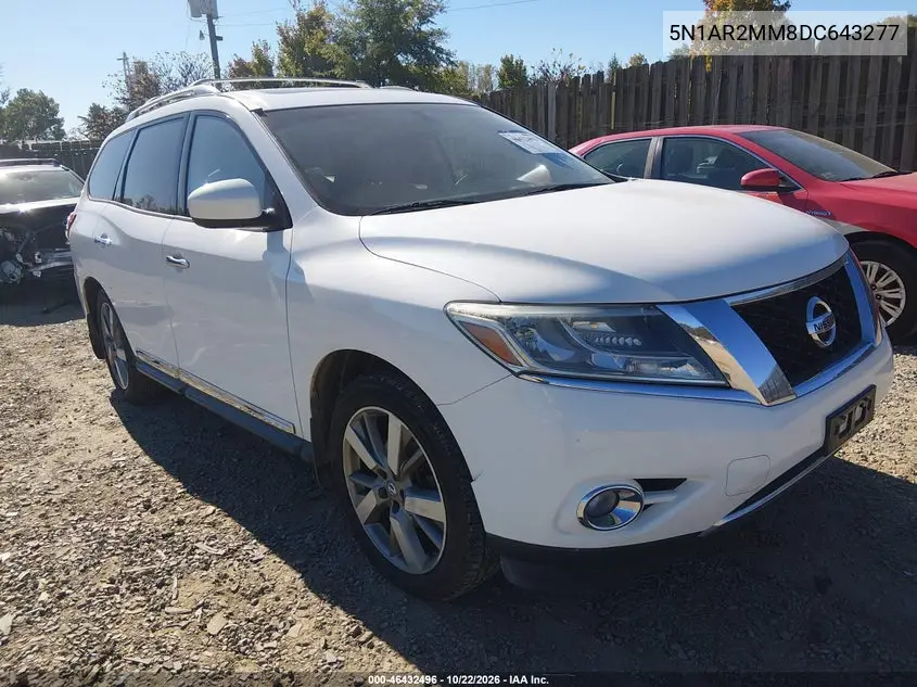 NISSAN PATHFINDER 2013, VIN 5N1AR2MM8DC643277