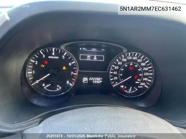 2014 NISSAN PATHFINDER VIN 5N1AR2MM7EC631462 — фото 7