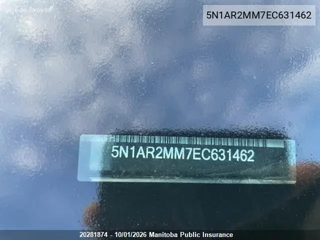 2014 NISSAN PATHFINDER VIN 5N1AR2MM7EC631462 — фото 9