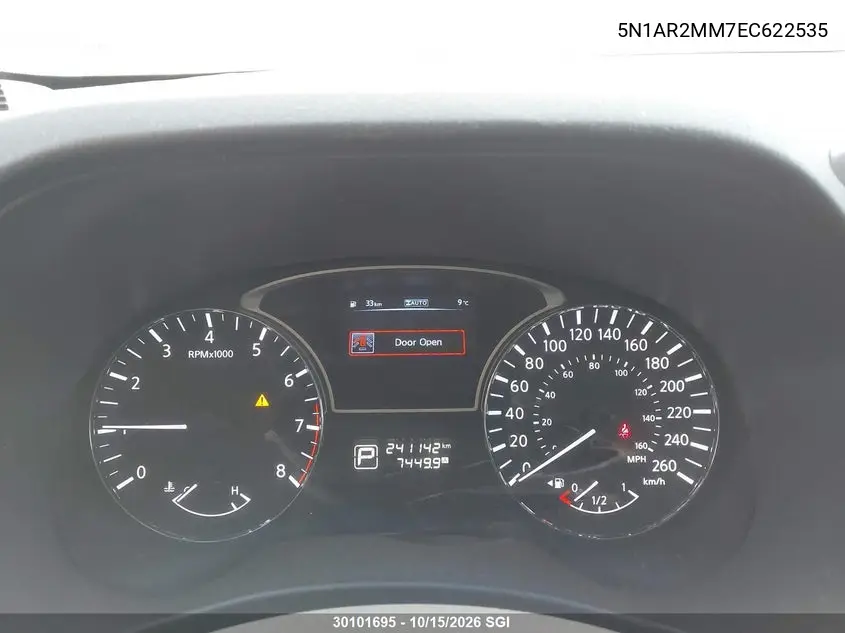2014 NISSAN PATHFINDER VIN 5N1AR2MM7EC622535 — фото 15