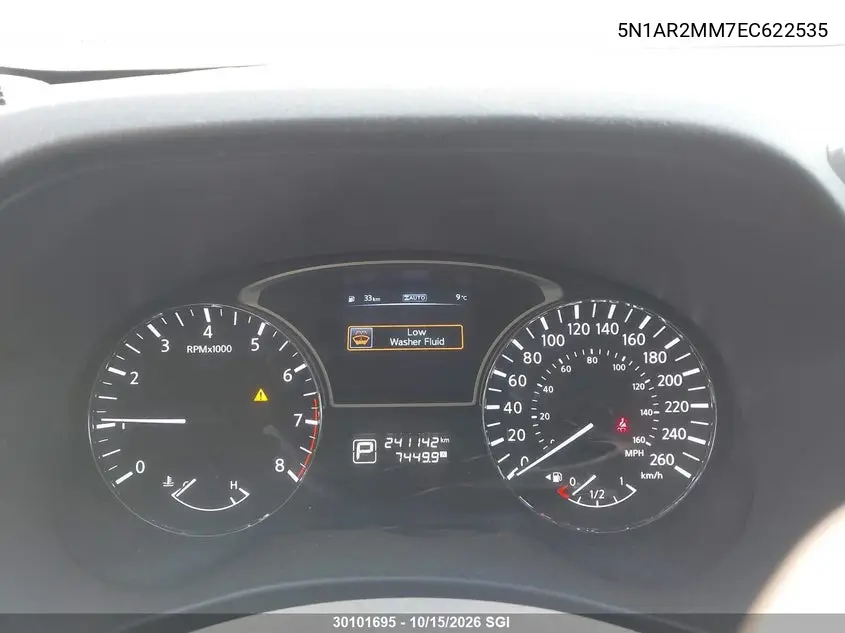 2014 NISSAN PATHFINDER VIN 5N1AR2MM7EC622535 — фото 7