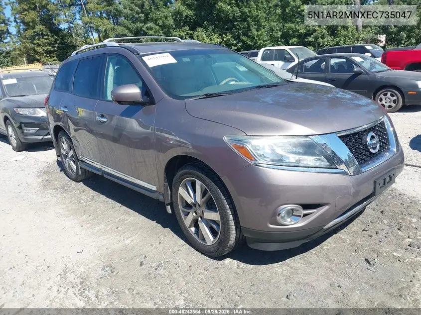 NISSAN PATHFINDER 2014, VIN 5N1AR2MNXEC735047