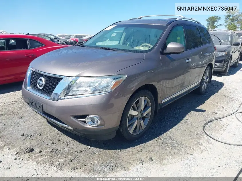 2014 NISSAN PATHFINDER VIN 5N1AR2MNXEC735047 — фото 2