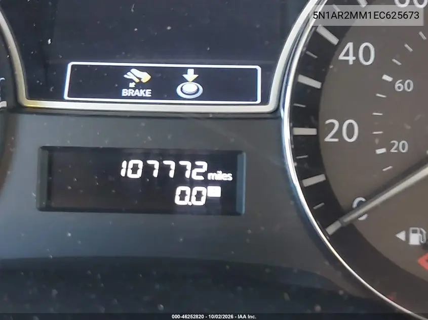 2014 NISSAN PATHFINDER VIN 5N1AR2MM1EC625673 — фото 15