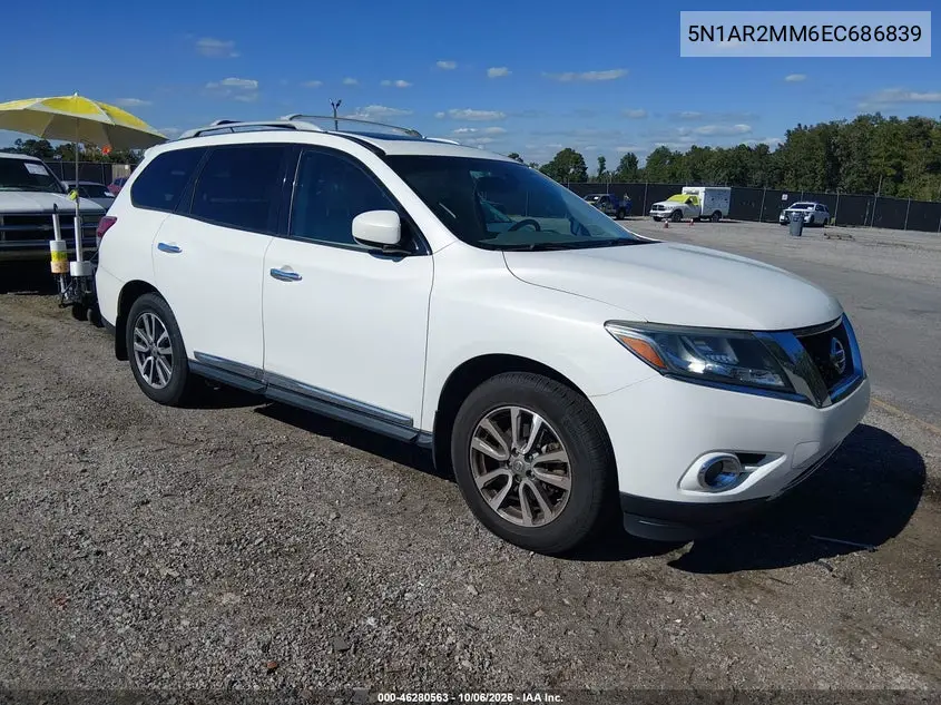NISSAN PATHFINDER 2014, VIN 5N1AR2MM6EC686839