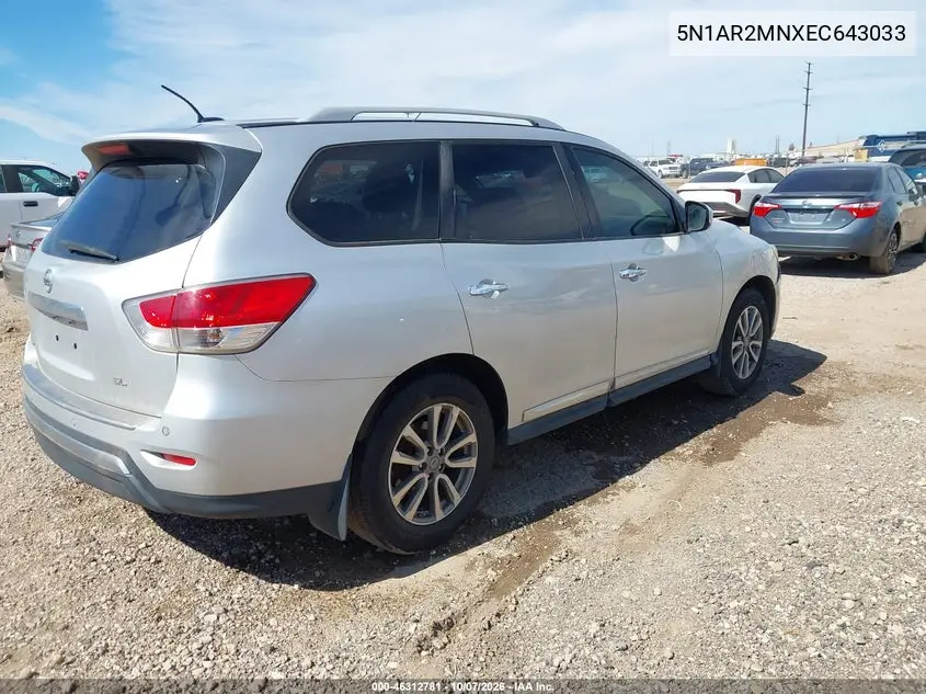 2014 NISSAN PATHFINDER VIN 5N1AR2MNXEC643033 — фото 4