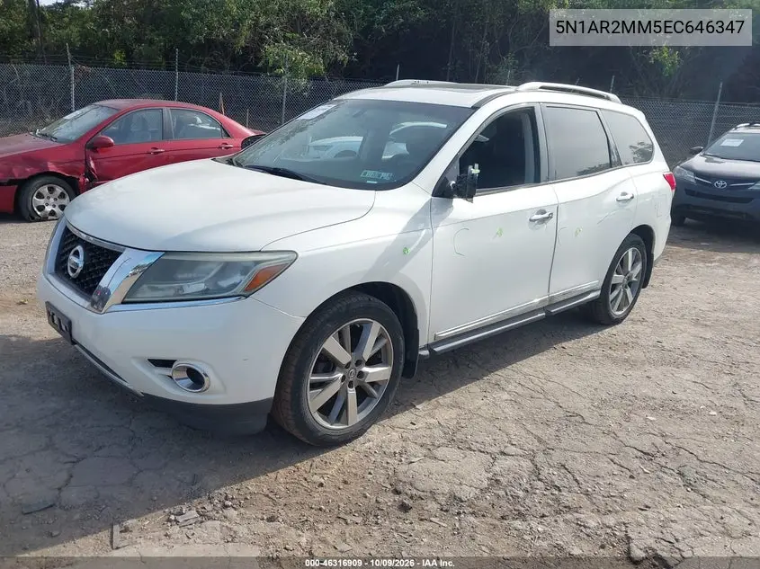 2014 NISSAN PATHFINDER VIN 5N1AR2MM5EC646347 — фото 2