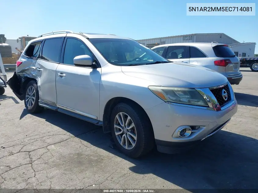 NISSAN PATHFINDER 2014, VIN 5N1AR2MM5EC714081