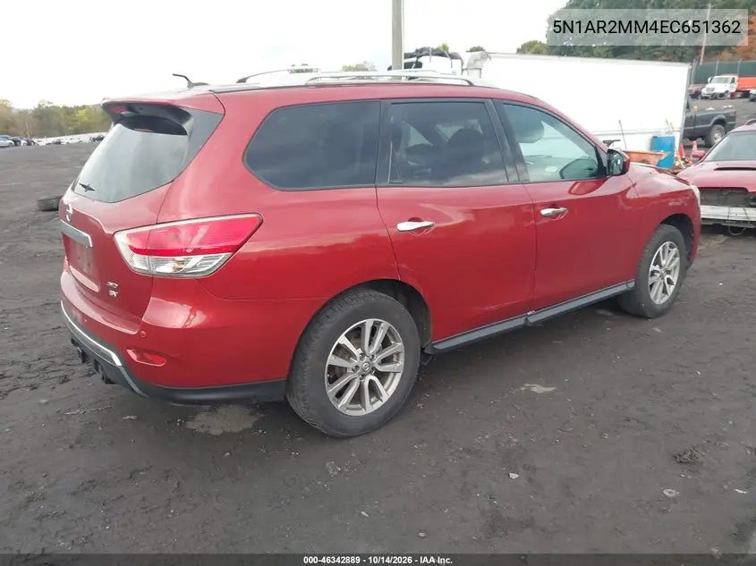 2014 NISSAN PATHFINDER VIN 5N1AR2MM4EC651362 — фото 4