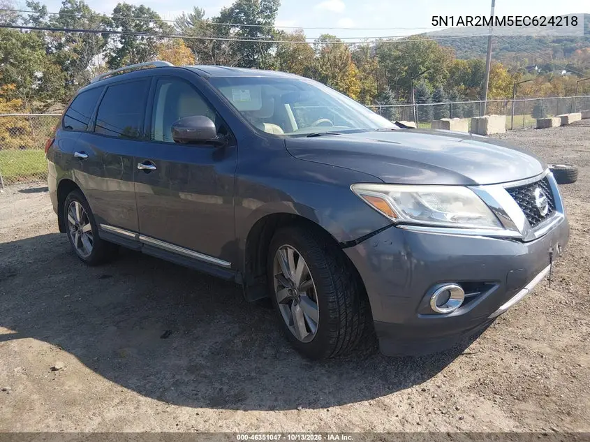NISSAN PATHFINDER 2014, VIN 5N1AR2MM5EC624218