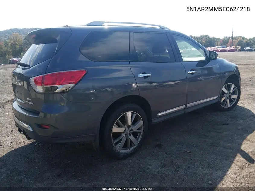 2014 NISSAN PATHFINDER VIN 5N1AR2MM5EC624218 — фото 4