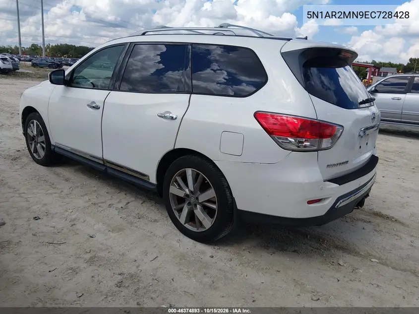 2014 NISSAN PATHFINDER VIN 5N1AR2MN9EC728428 — фото 3