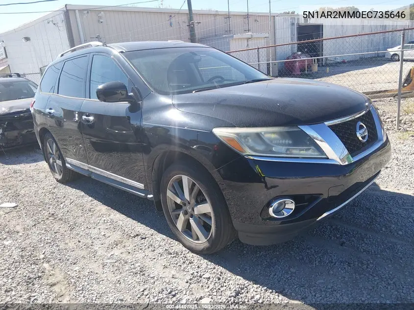 NISSAN PATHFINDER 2014, VIN 5N1AR2MM0EC735646