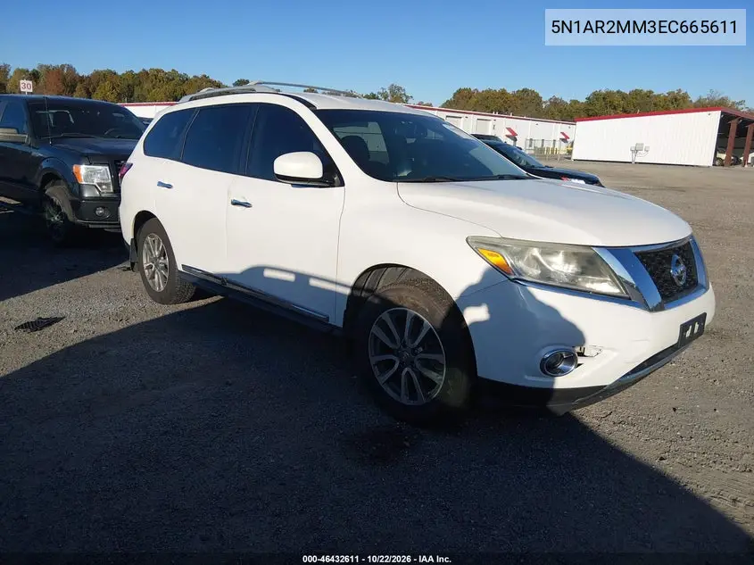 NISSAN PATHFINDER 2014, VIN 5N1AR2MM3EC665611