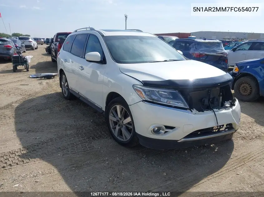 NISSAN PATHFINDER 2015, VIN 5N1AR2MM7FC654077
