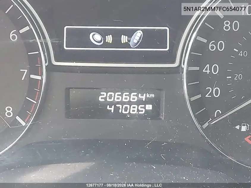 2015 NISSAN PATHFINDER VIN 5N1AR2MM7FC654077 — фото 15