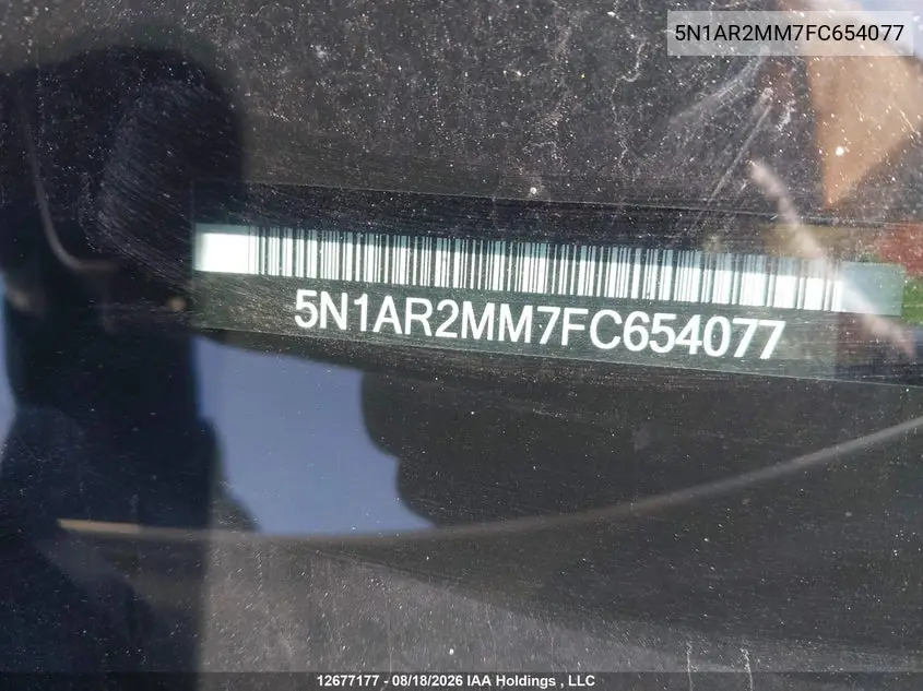 2015 NISSAN PATHFINDER VIN 5N1AR2MM7FC654077 — фото 18