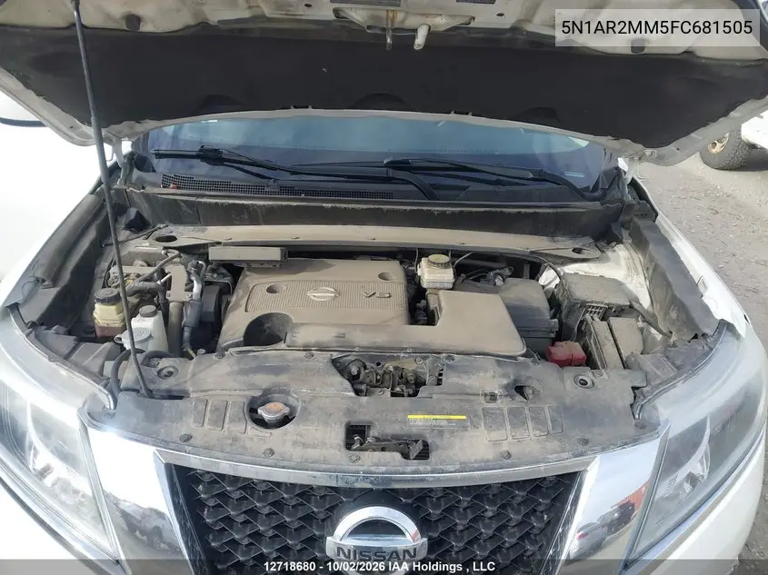 2015 NISSAN PATHFINDER VIN 5N1AR2MM5FC681505 — фото 10