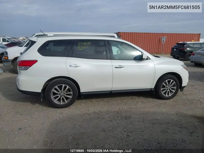 2015 NISSAN PATHFINDER VIN 5N1AR2MM5FC681505 — фото 13